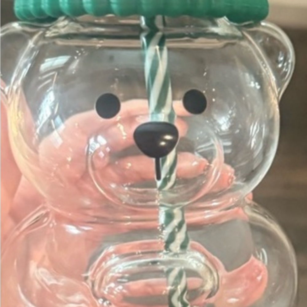 1 Starbucks Bear Tumbler with Green Knit Hat - Picture 2 of 4